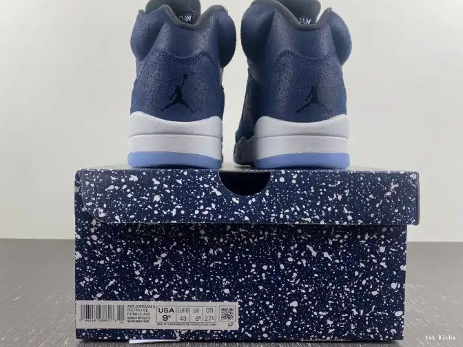 1st Kicks Shoes Jordan FD6812-400 Georgetown Air 5 0503